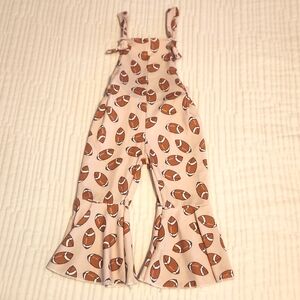 Baby Girls 12 month Football Overall Bell Bottoms
